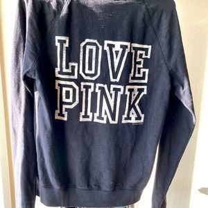 Victoria’s Secret PINK Full Zip Black Hoodie